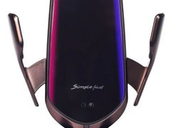 Suport auto cu incarcator wireless iUni R1, functie localizare GPS, micro USB, Fast Charge, Purple