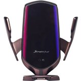 Suport auto cu incarcator wireless iUni R1, micro USB, functie Fast Charge, Purple